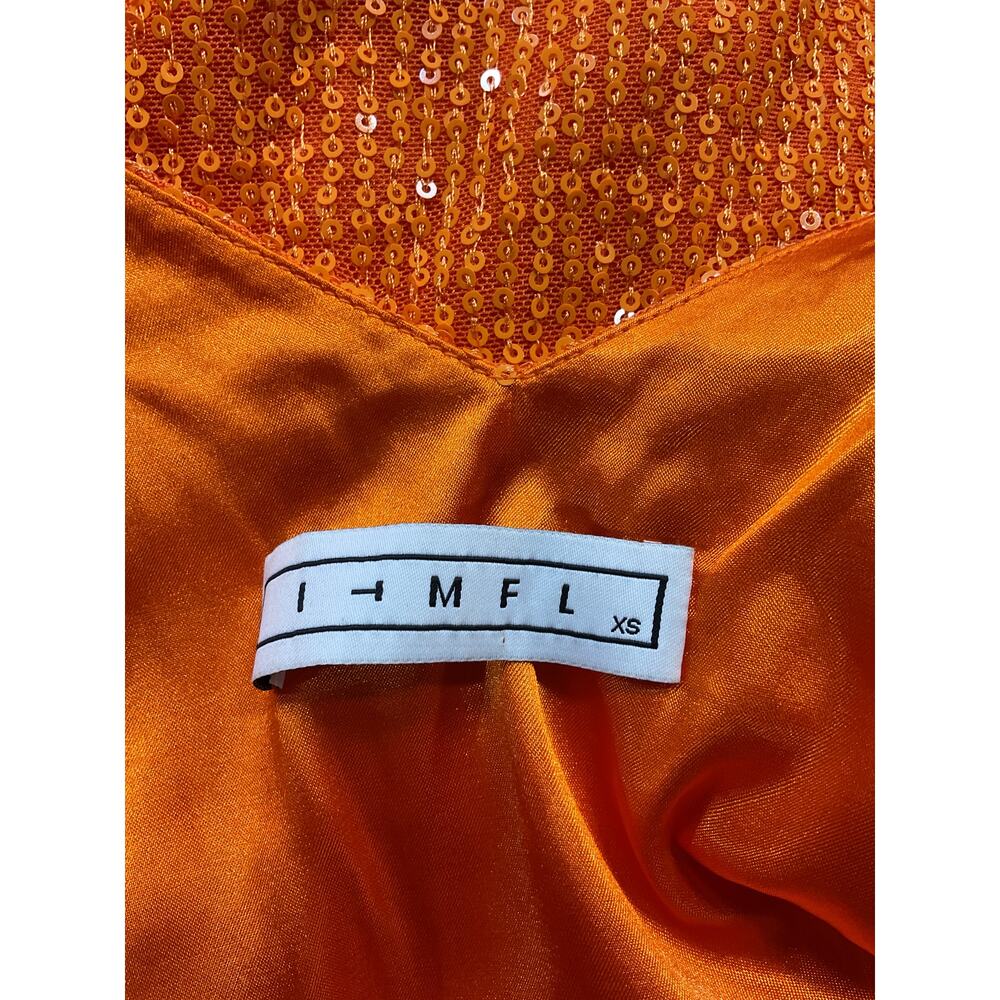 Itmfl 'Noa Solid' Orange Sequin Embellished Dress… - image 4